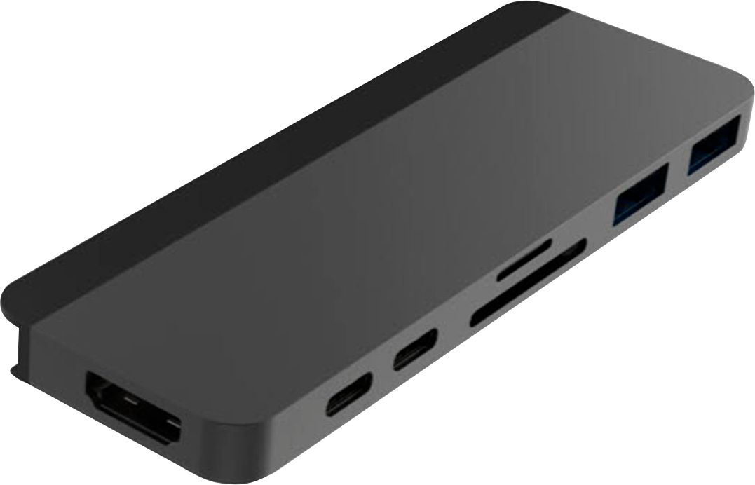 Hyper DUO 7-Port USB-C Hub USB-C Docking Station for Apple MacBook Pro Gray HD28C-GRAY - Best Buy