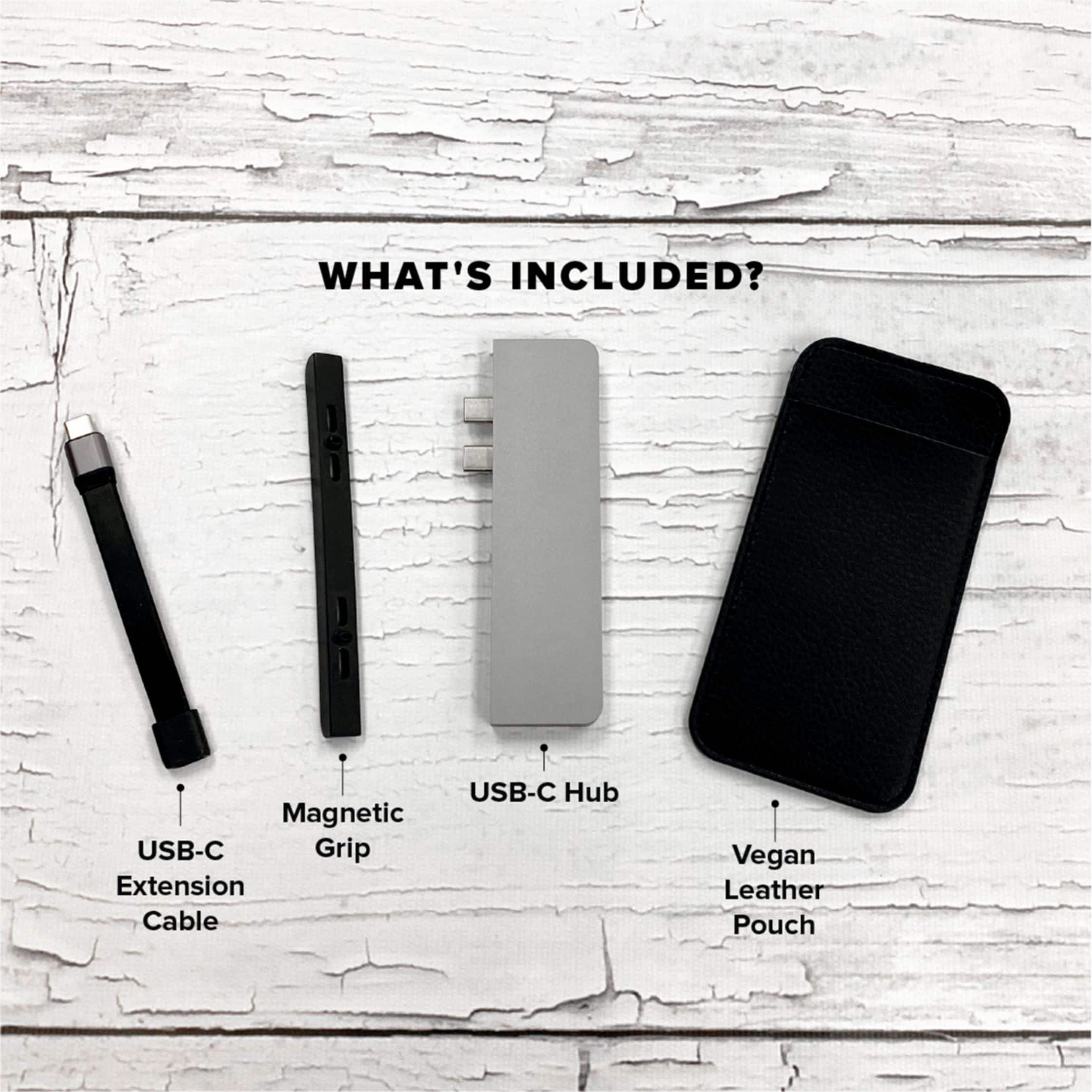 Alt View 14. Hyper - DUO 7-Port USB-C Hub - USB-C Docking Station for Apple MacBook Pro and Air - Gray.