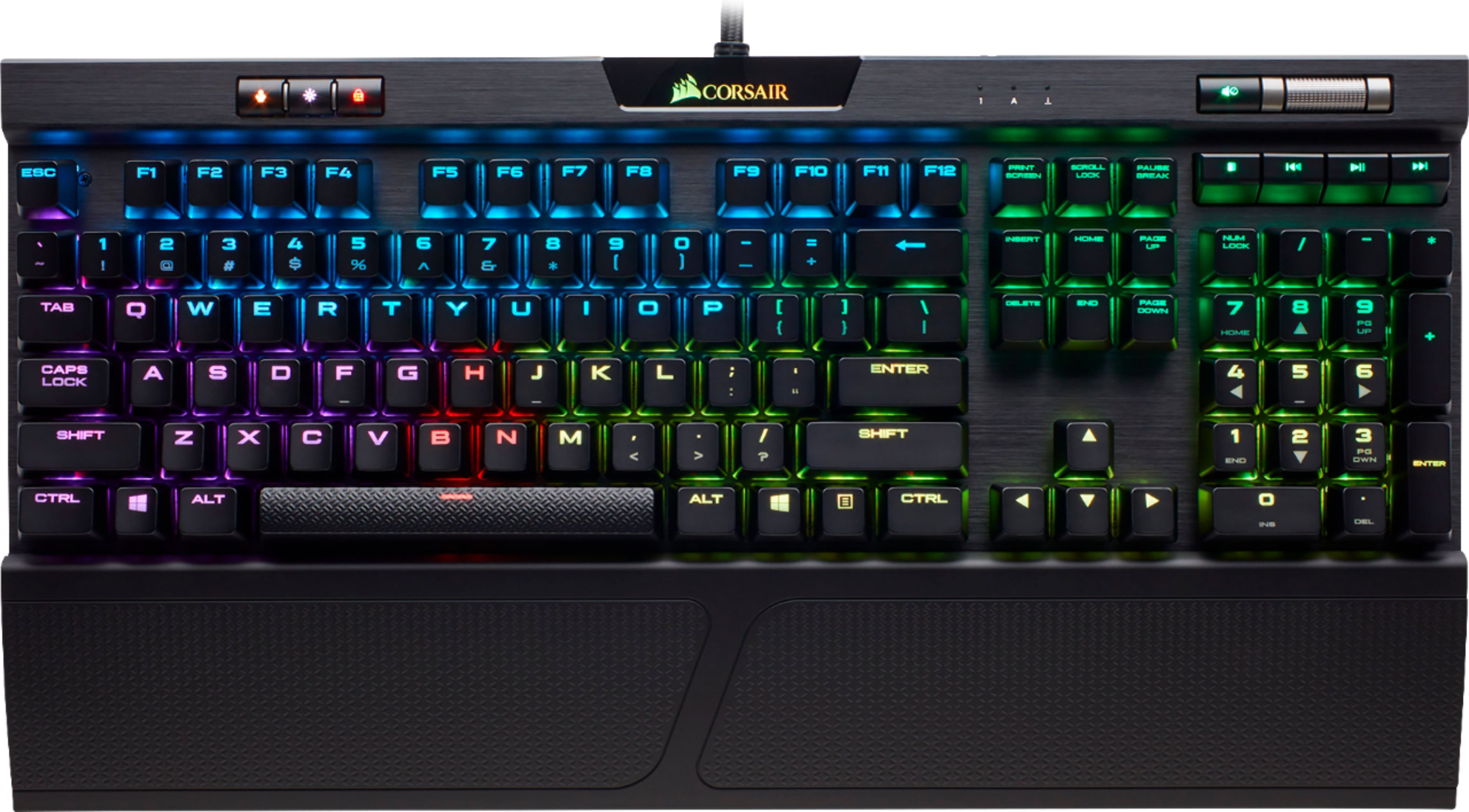 Wings Almægtig budget CORSAIR Gaming K70 RGB MK.2 Mechanical Wired CHERRY MX Red Switch Keyboard  with Back Lighting Black CH-9109010-NA - Best Buy