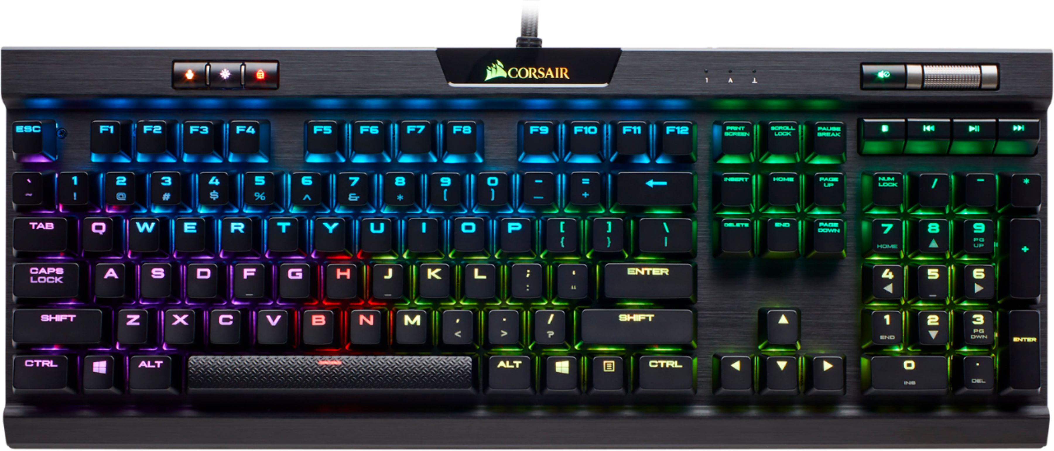 Mince instruktør Pludselig nedstigning Best Buy: CORSAIR Gaming K70 RGB MK.2 Mechanical Wired CHERRY MX Red Switch  Keyboard with Back Lighting Black CH-9109010-NA