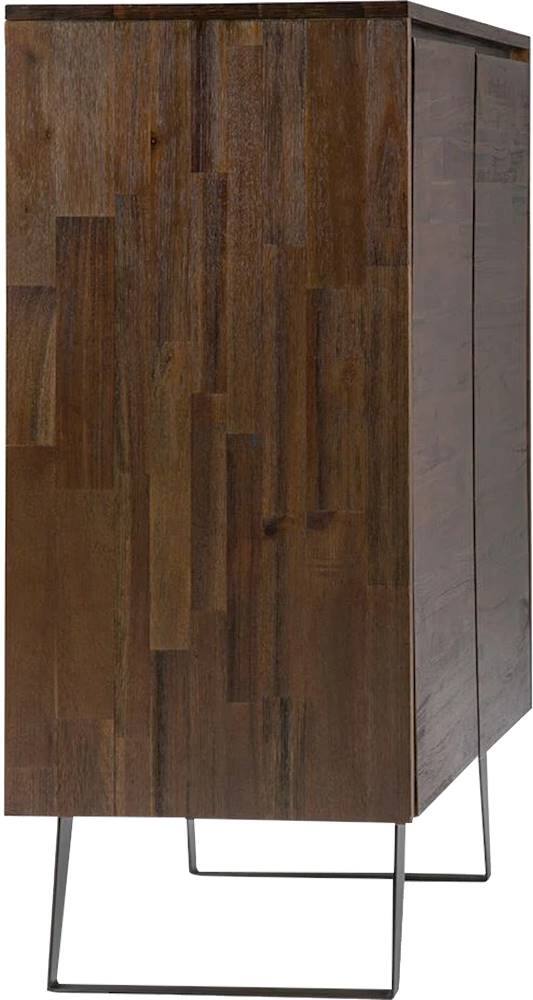 Alt View 11. Simpli Home - Lowry Modern Industrial Solid Acacia Wood Medium Storage Cabinet - Distressed Charcoal Brown.