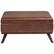 Front. Simpli Home - Owen Square Mid-Century Modern Faux Air Leather Ottoman With Inner Storage - Distressed Saddle Brown.