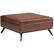 Alt View 11. Simpli Home - Owen Square Mid-Century Modern Faux Air Leather Ottoman With Inner Storage - Distressed Saddle Brown.
