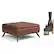 Alt View 17. Simpli Home - Owen Square Mid-Century Modern Faux Air Leather Ottoman With Inner Storage - Distressed Saddle Brown.