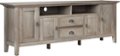 Angle Zoom. Simpli Home - Redmond SOLID WOOD 72 inch Wide Transitional TV Media Stand in Distressed Grey For TVs up to 80 inches - Distressed Gray.