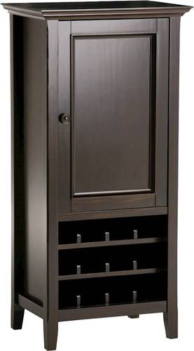 Simpli Home - Amherst High Storage Wine Rack - Hickory Brown was $426.99 now $311.99 (27.0% off)