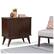 Alt View 17. Simpli Home - Draper Mid Century Modern Rubberwood Low Storage Cabinet - Medium Auburn Brown.