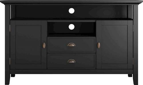 Simpli Home - Redmond Tall TV Media Stand for Most TVs up to 60 - Black was $614.99 now $431.99 (30.0% off)