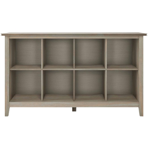 Simpli Home - Artisan Contemporary Wood 8-Shelf Bookcase - Distressed Gray was $447.99 now $332.99 (26.0% off)
