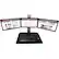 Alt View 11. Victor - Electric Triple Monitor Standing Desk Riser - Black, Aluminum.