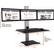 Alt View 16. Victor - Electric Triple Monitor Standing Desk Riser - Black, Aluminum.