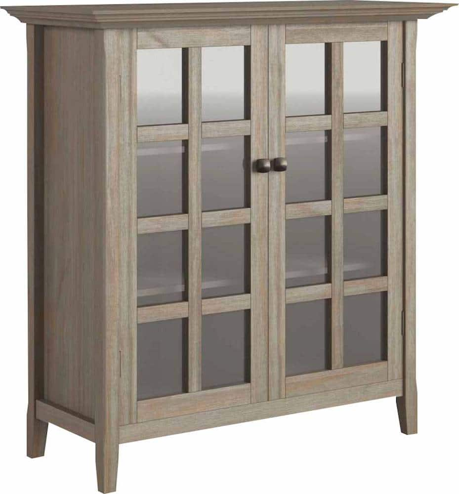 Simpli Home – Acadian SOLID WOOD 39 inch Wide Transitional Medium Storage Cabinet in Distressed Grey – Distressed Gray Sansujyuku sansujyuku.com