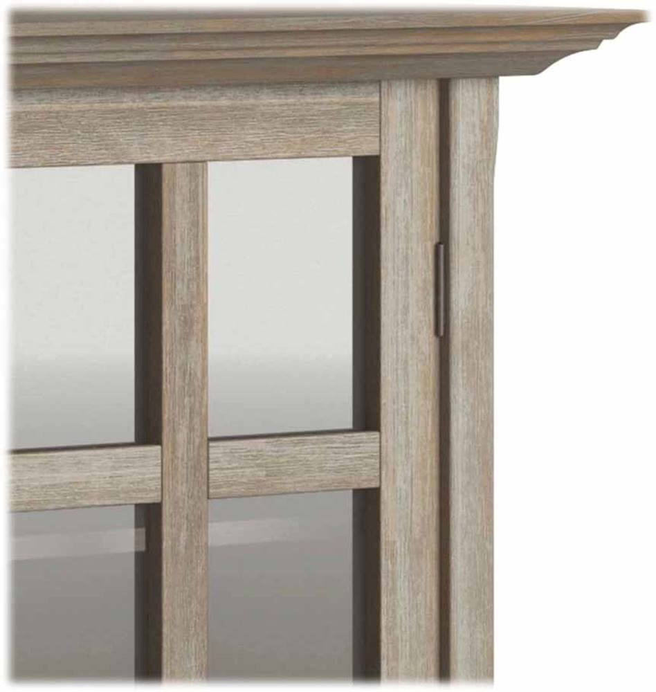 Alt View 12. Simpli Home - Acadian SOLID WOOD 39 inch Wide Transitional Medium Storage Cabinet in Distressed Grey - Distressed Gray.