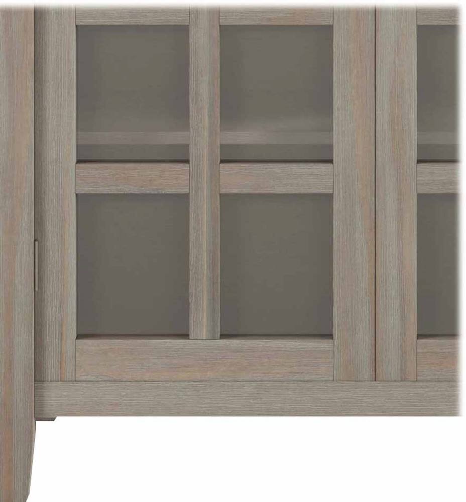 Alt View 13. Simpli Home - Acadian SOLID WOOD 39 inch Wide Transitional Medium Storage Cabinet in Distressed Grey - Distressed Gray.