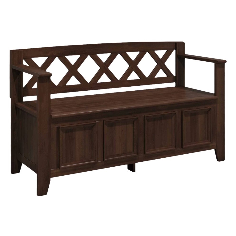 Simpli Home Acadian SOLID WOOD 48 inch Wide Transitional Entryway Storage  Bench in Rustic Natural Aged Brown AX2370-RNAB - Best Buy