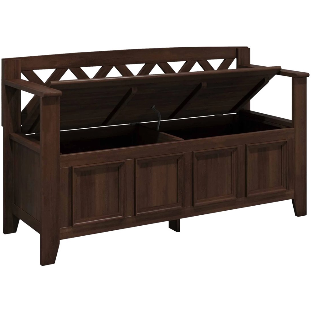 Simpli Home Amherst Small Entryway Storage Bench Hickory Brown AXCAMH57-HIC  - Best Buy