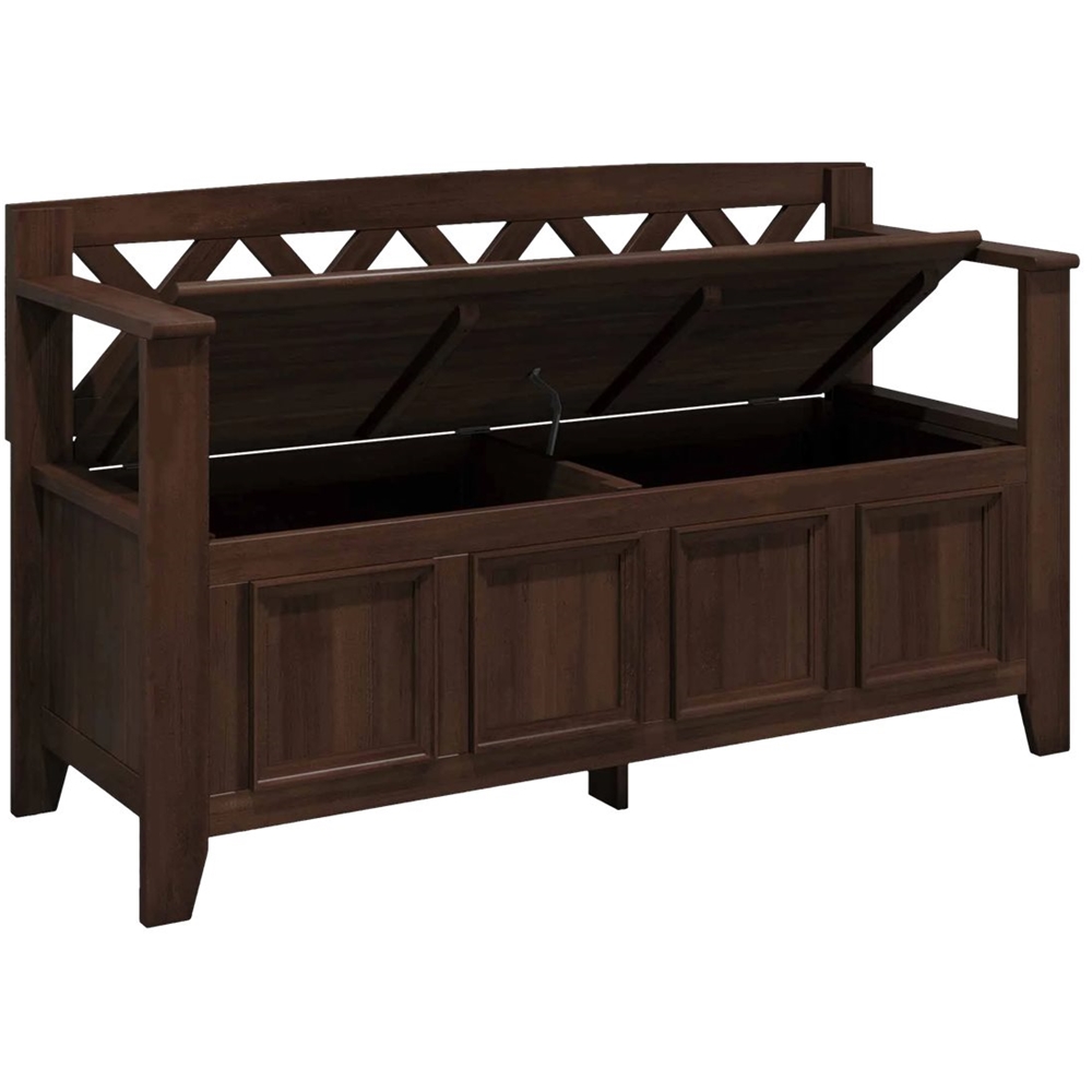 Simpli Home – Amherst SOLID WOOD 48 inch Wide Transitional Entryway Storage Bench – Natural Aged Brown Sansujyuku sansujyuku.com