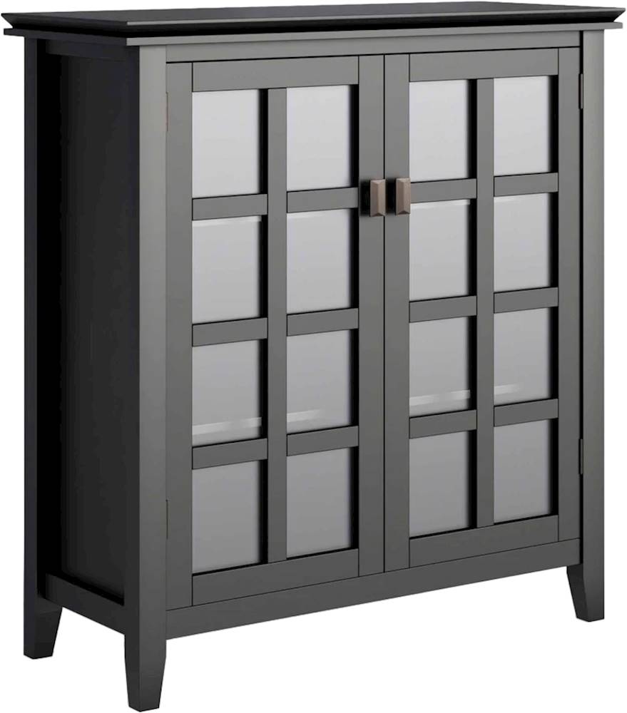 Angle View: Simpli Home - Connaught Transitional Solid Wood Entryway Storage Cabinet - Distressed Gray