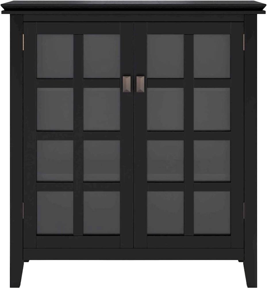 Simpli Home - Artisan SOLID WOOD 38 inch Wide Transitional Medium Storage Cabinet - Black
