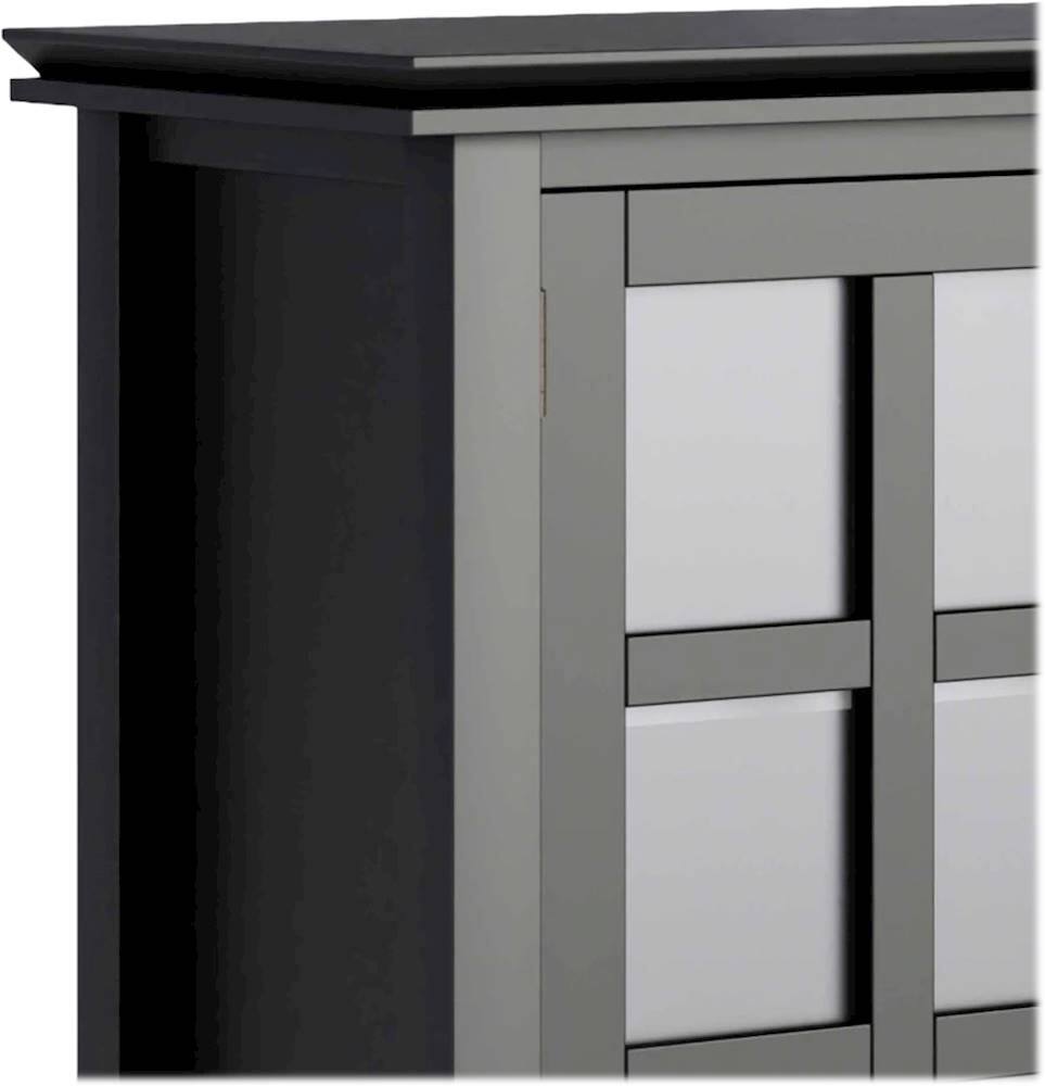 Alt View 12. Simpli Home - Artisan SOLID WOOD 38 inch Wide Transitional Medium Storage Cabinet in Black - Black.