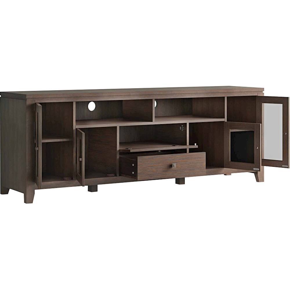 Alt View 11. Simpli Home - Cosmopolitan SOLID WOOD 72 inch Wide TV Media Stand in Farmhouse Brown For TVs up to 80 inches - Farmhouse Brown.