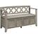 Alt View 11. Simpli Home - Amherst Solid Pine Wood Storage Bench with Backrest - Gray.