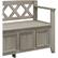 Alt View 15. Simpli Home - Amherst Solid Pine Wood Storage Bench with Backrest - Gray.