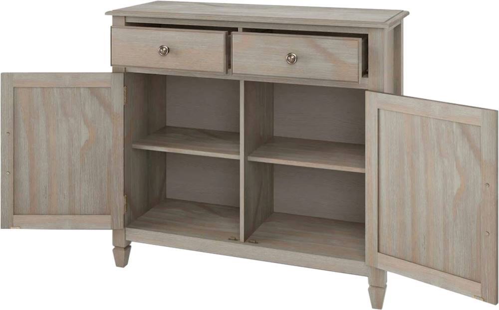 Alt View 11. Simpli Home - Connaught Transitional Solid Wood Entryway Storage Cabinet - Distressed Gray.