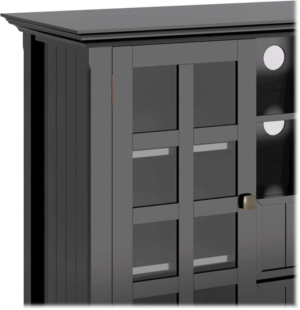Alt View 13. Simpli Home - Acadian Solid Wood 53 inch Wide Transitional TV Media Stand For TVs up to 60 inches - Black.