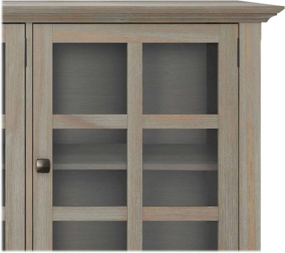 Alt View 12. Simpli Home - Acadian SOLID WOOD 62 inch Wide Transitional Wide Storage Cabinet in Distressed Grey - Distressed Gray.