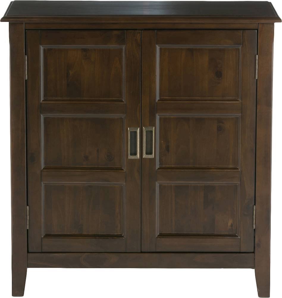 Best Buy Simpli Home Burlington Traditional Solid Wood Low Storage