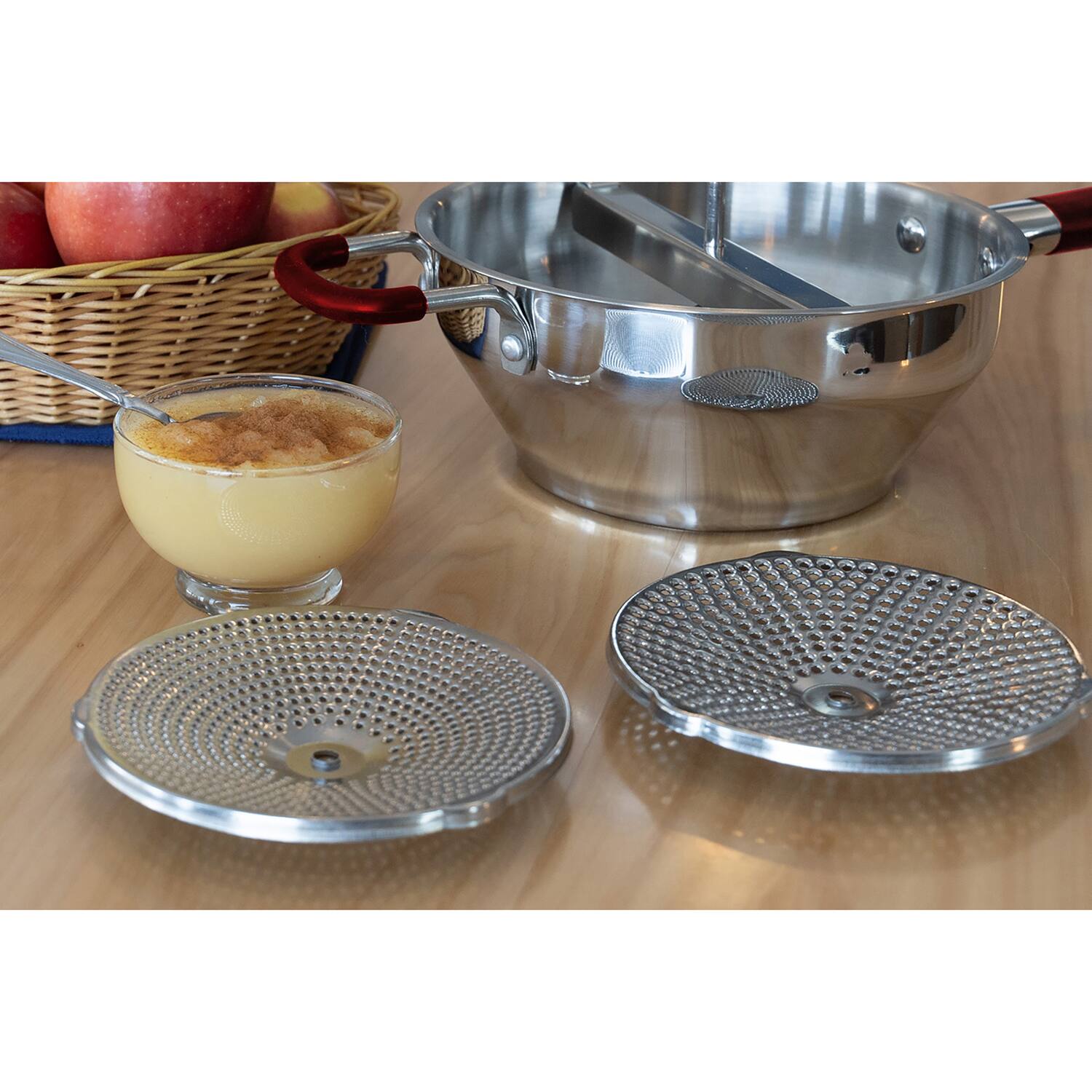 Left. Nesco - Stainless Steel Food Mill - Silver.