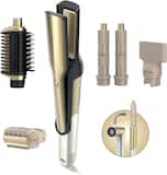 Shark - Glam Ceramic & Powerful Air Styling & Hair Dryer System, for curling, air straightening & glossing + FrizzFighter - Gold