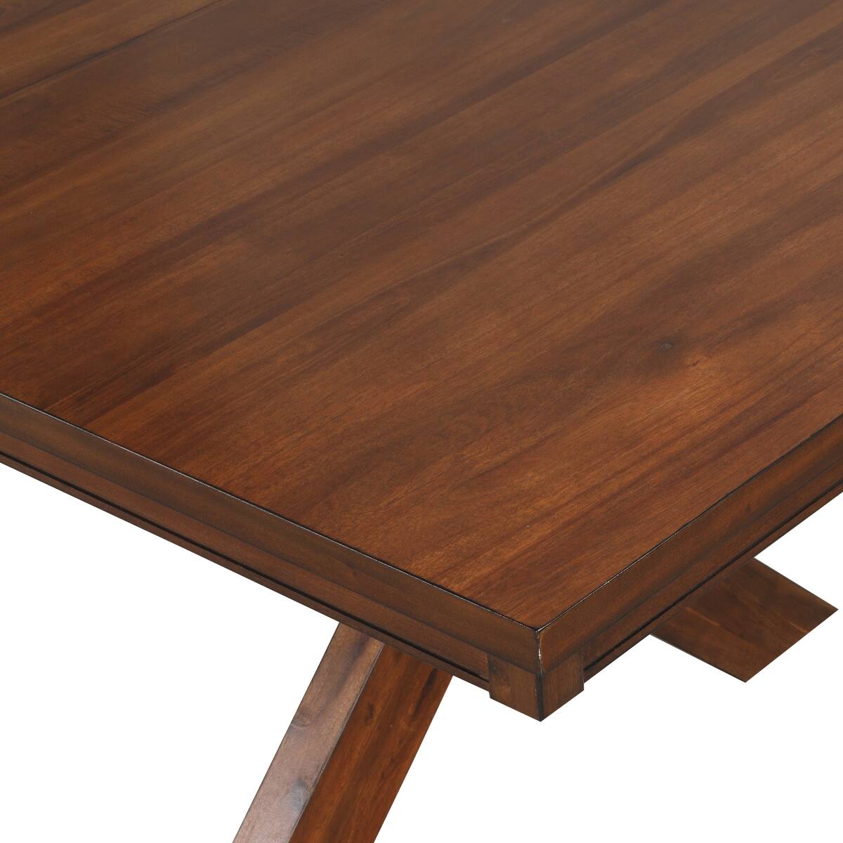 Alt View 2. Loheer - Loheer Extendable Dining Table, Dark Hazelnut Rectangular Wood Table with 18 Inch Leaf - Hazelnut.