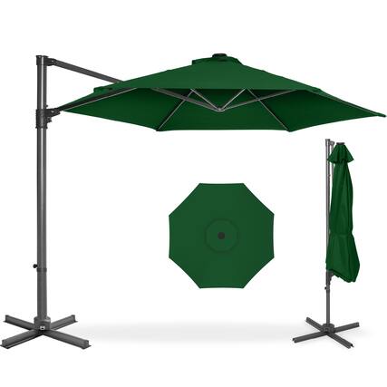 Front. Best Choice Products - Best Choice Products 10ft 360 Rotating Cantilever Offset Hanging Patio Umbrella - Green - Green.