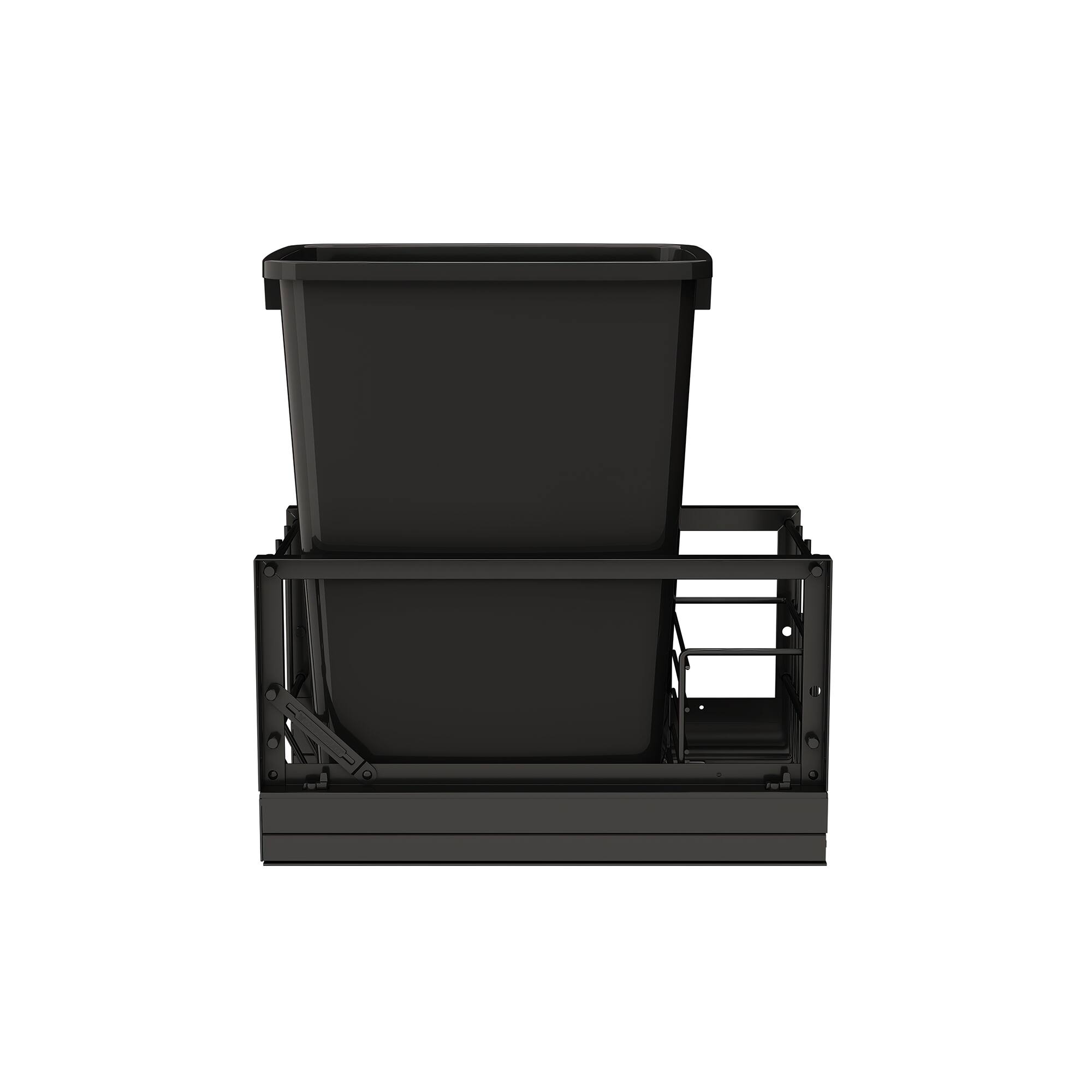 Alt View 8. Rev-A-Shelf - Rev-A-Shelf Single Pullout 35 qt. Kitchen Trash Can, Soft-Close, 5349-15DM18-118 - Black.