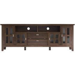 Simpli Home - Artisan Solid Wood 72 inch Wide Transitional TV Media Stand For TVs up to 80 inches - Tobacco Brown - Front_Zoom