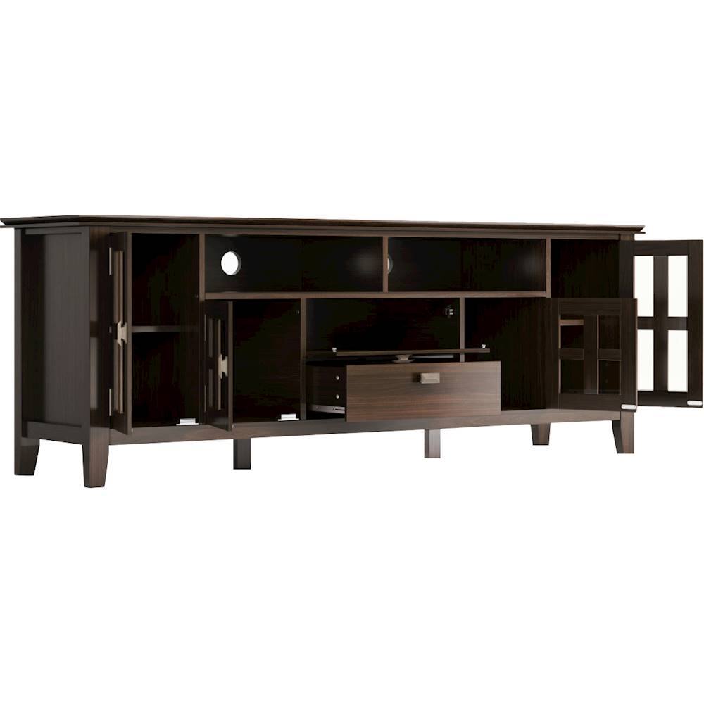 Alt View 11. Simpli Home - Artisan Solid Wood 72 inch Wide Transitional TV Media Stand For TVs up to 80 inches - Tobacco Brown.