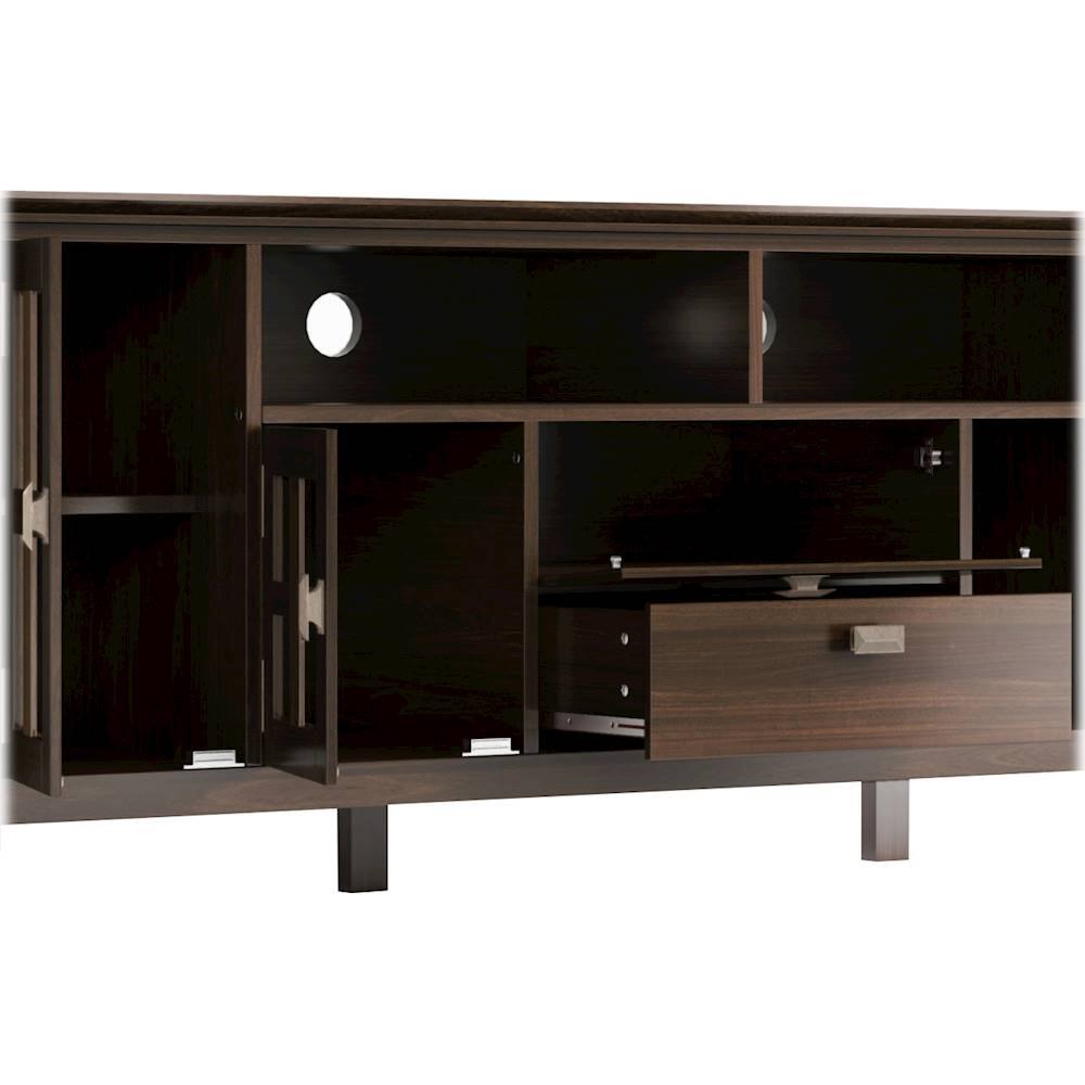 Alt View 13. Simpli Home - Artisan Solid Wood 72 inch Wide Transitional TV Media Stand For TVs up to 80 inches - Tobacco Brown.