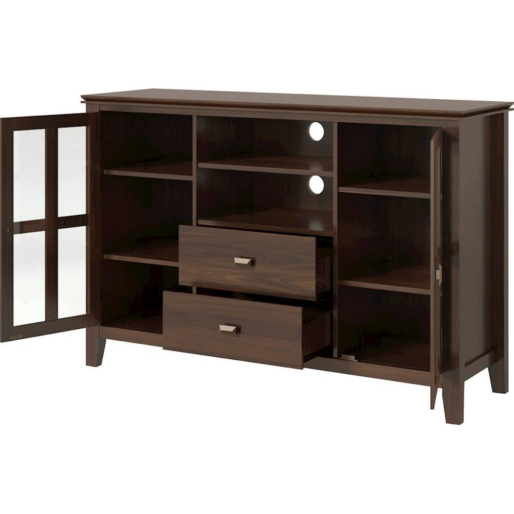 Alt View 11. Simpli Home - Artisan Solid Wood 53 inch Wide Transitional TV Media Stand For TVs up to 60 inches - Tobacco Brown.