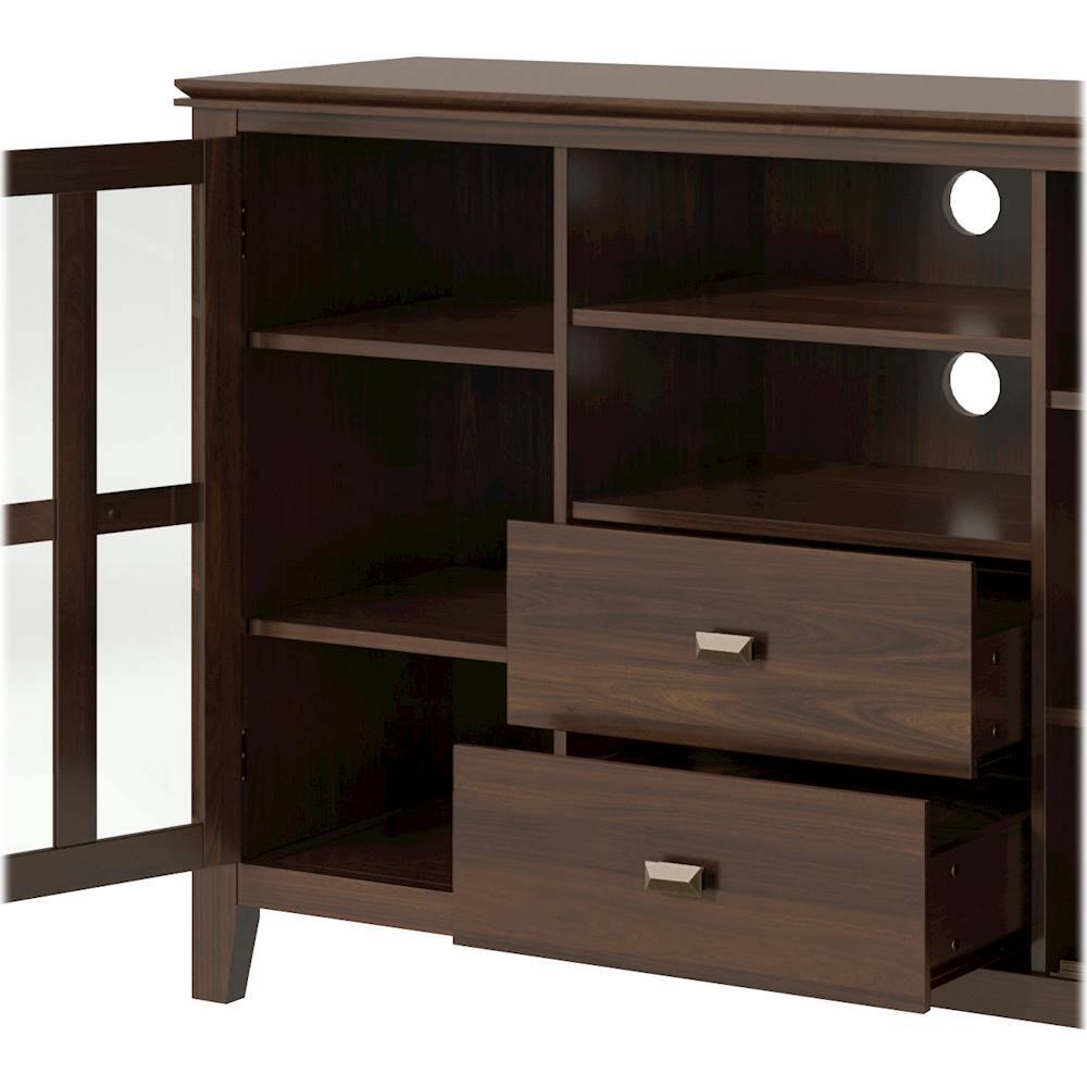 Alt View 15. Simpli Home - Artisan Solid Wood 53 inch Wide Transitional TV Media Stand For TVs up to 60 inches - Tobacco Brown.