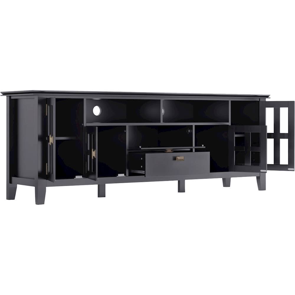 Simpli Home Artisan Solid Wood 72 inch Wide Transitional TV Media Stand