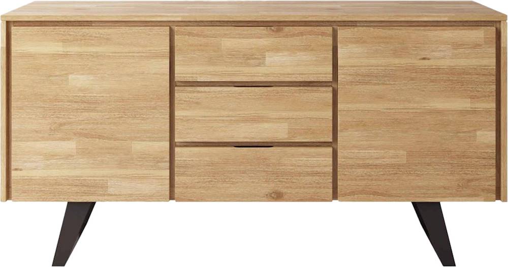 Voorlopige Italiaans ga winkelen Simpli Home Lowry Modern Industrial Acacia Wood And Metal 2-Door 3-Drawer  Sideboard Distressed Golden Wheat AXCLRY-10GW - Best Buy