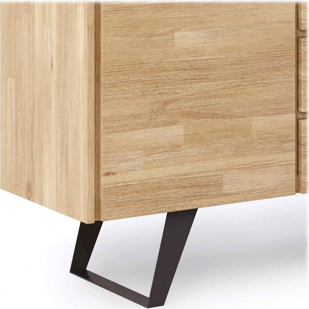 Alt View 14. Simpli Home - Lowry Modern Industrial Acacia Wood And Metal 2-Door 3-Drawer Sideboard - Distressed Golden Wheat.