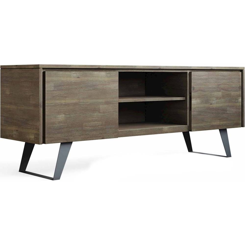 Angle View: Simpli Home - Lowry Modern Industrial TV Media Stand for Most TVs Up to 70" - Distressed Gray