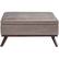 Front. Simpli Home - Owen Square Mid-Century Modern Faux Air Leather Ottoman With Inner Storage - Distressed Gray Taupe.