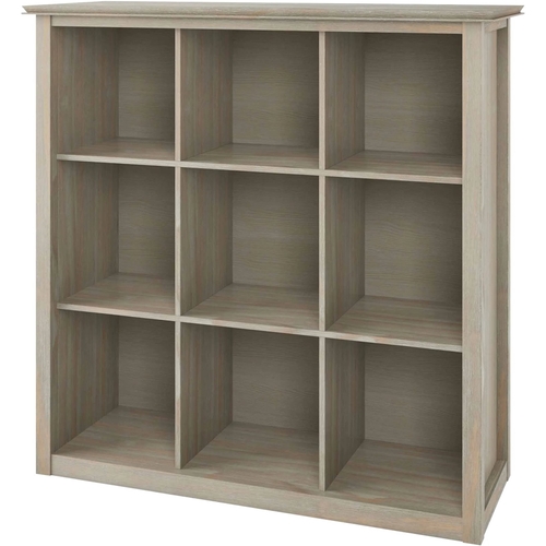 Simpli Home - Artisan Contemporary Wood 9-Shelf Bookcase - Distressed Gray was $368.99 now $258.99 (30.0% off)