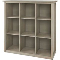 Simpli Home - Artisan Contemporary Wood 9-Shelf Bookcase - Distressed Gray - Front_Zoom