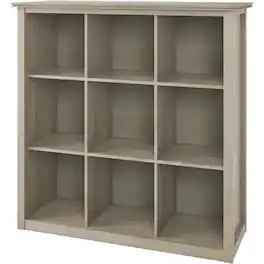 Simpli Home - Artisan Contemporary Wood 9-Shelf Bookcase - Distressed Gray