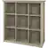 Front. Simpli Home - Artisan Contemporary Wood 9-Shelf Bookcase - Distressed Gray.